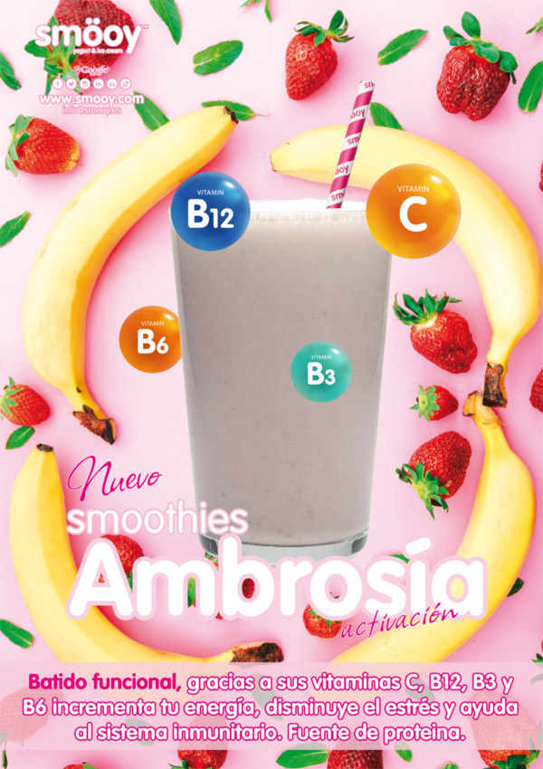 La cadena de yogur helado smöoy presenta su último lanzamiento: el smöothie Ambrosía Vitamin